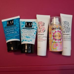 Bundle for hair- Lu Shampoo & Conditioner, Amika Dry Shampoo, Briogeo Scalp Revi
